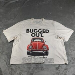 Abercrombie Fitch Volkswagen Shirt Womens XL Cropped Bugged Out Distressed